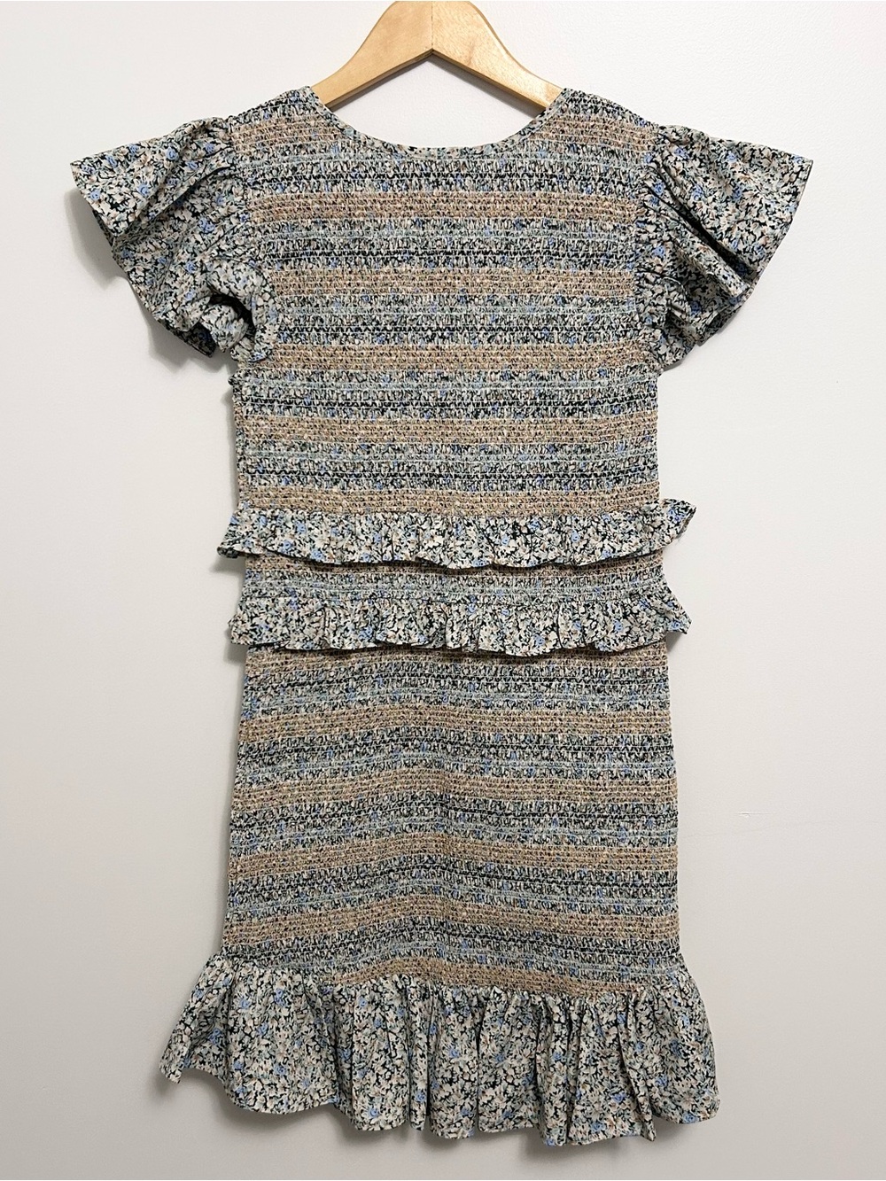 Reset By Jane Smocked Floral Mini Dress S - Picture 8 of 9